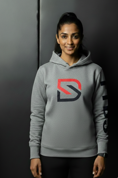 Loud & Locked‑In Hoodie - Gray